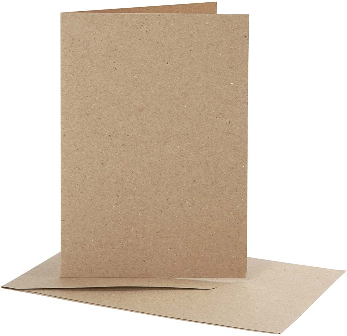 Kaarten en enveloppen, afmeting kaart 10,5x15 cm, afmeting envelop 11,5x16,5 cm, naturel, 10sets [HOB-23712]